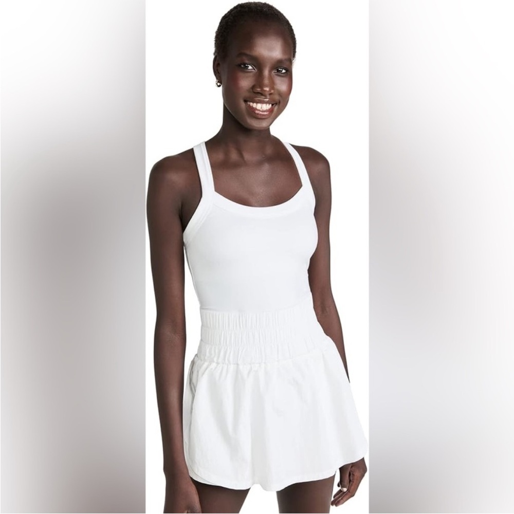 NWT FP Movement by Free People Women's Way Home Skort Romper in White